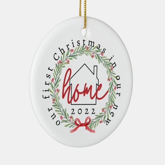 Eerste Kerstmis in New Home Ornament (Rechts)