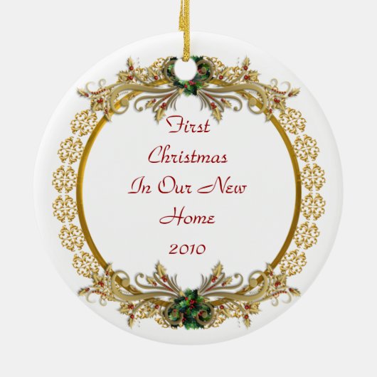 Eerste Kerstmis in New Home ornament (Achterkant)