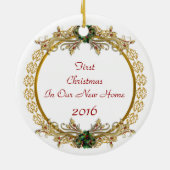 Eerste Kerstmis in New Home ornament (Achterkant)
