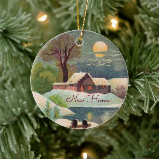 Eerste Kerstmis in New Home Ornament (Boom)