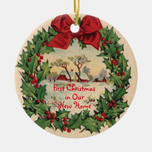 Eerste Kerstmis in New Home Ornament (Voorkant)