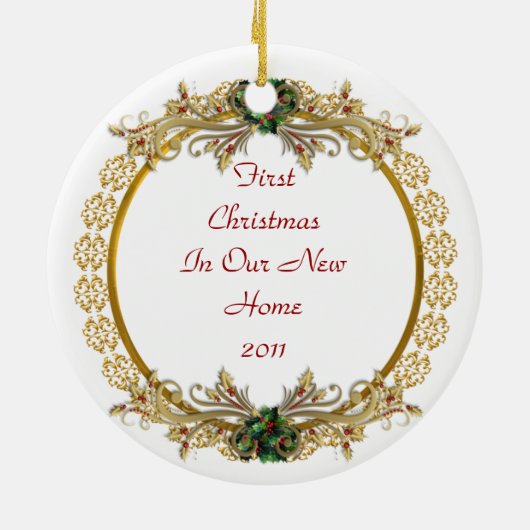 Eerste Kerstmis in New Home ornament (Achterkant)