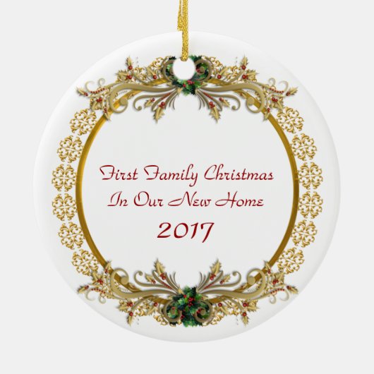 Eerste Kerstmis in New Home ornament (Achterkant)