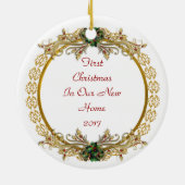Eerste Kerstmis in New Home ornament (Achterkant)
