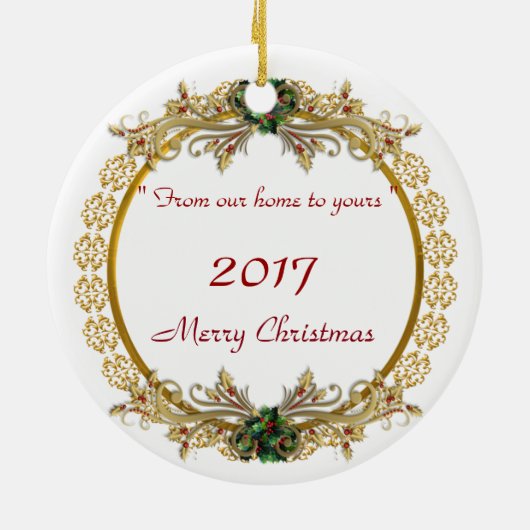 Eerste Kerstmis in New Home ornament (Achterkant)