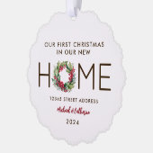 Eerste Kerstmis in New Home - Ornament Kaart (Links)