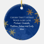 Eerste Kerstmis in New Home Snowflakes en Foto Keramisch Ornament (Achterkant)