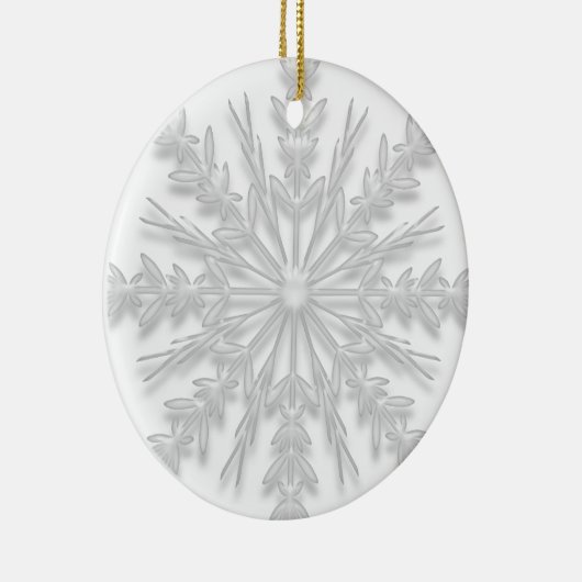 Eerste Kerstmis in New Home White Snowflake Keramisch Ornament (Rechts)