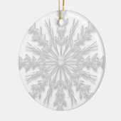 Eerste Kerstmis in New Home White Snowflake Keramisch Ornament (Links)