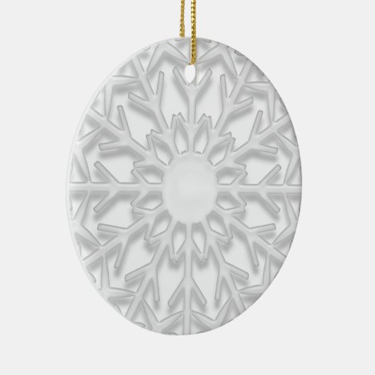 Eerste Kerstmis in New Home White Snowflake Keramisch Ornament (Rechts)