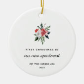 Eerste Kerstmis in Nieuw Appartement | Elegant Keramisch Ornament (Voorkant)
