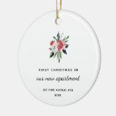 Eerste Kerstmis in Nieuw Appartement | Elegant Keramisch Ornament (Links)