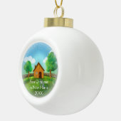 Eerste Kerstmis in nieuw huis Keramische Bal Ornament (Rechts)