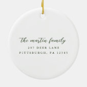 Eerste Kerstmis in ons nieuwe adres en jaar Keramisch Ornament (Achterkant)