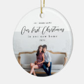 Eerste Kerstmis in ons nieuwe adres Foto Keramisch Ornament (Links)