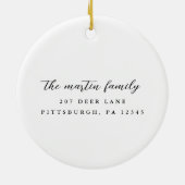 Eerste Kerstmis in ons nieuwe adres Foto Keramisch Ornament (Achterkant)