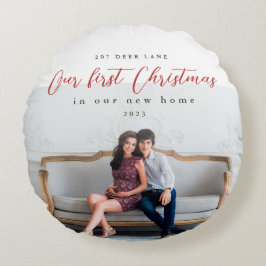 Eerste Kerstmis in ons nieuwe adres Foto Rond Kussen