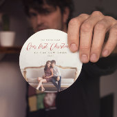 Eerste Kerstmis in ons nieuwe adres Foto Zandsteen Onderzetter