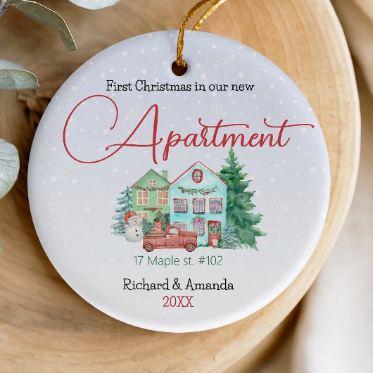 Eerste Kerstmis in ons nieuwe appartement mint aqu Keramisch Ornament