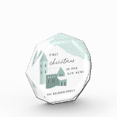 Eerste Kerstmis in ons nieuwe Home AcrylBlock Fotoblokken (Links)