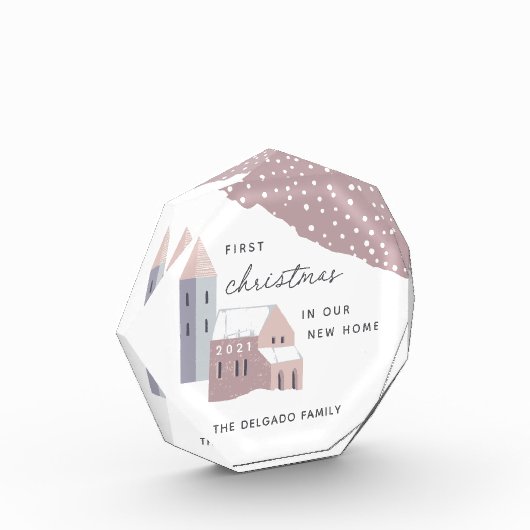 Eerste Kerstmis in ons nieuwe Home AcrylBlock Fotoblokken (Links)