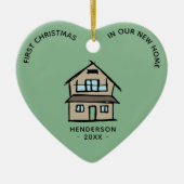 Eerste Kerstmis in ons nieuwe home real-state-Logo Keramisch Ornament (Voorkant)