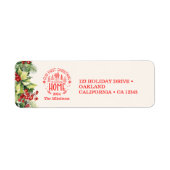 Eerste Kerstmis in ons nieuwe huis Etiket (Voorkant)