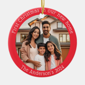 Eerste Kerstmis in ons nieuwe huis. Keramisch Ornament