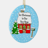 Eerste Kerstmis in Ons Nieuwe Huis Keramisch Ornament (Rechts)
