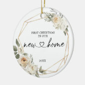 Eerste Kerstmis in ons nieuwe huis Keramisch Ornament (Links)