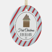 Eerste Kerstmis in ons nieuwe huis Keramisch Ornament (Rechts)