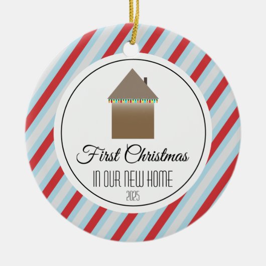 Eerste Kerstmis in ons nieuwe huis Keramisch Ornament (Voorkant)