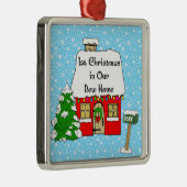 Eerste Kerstmis in Ons Nieuwe Huis Metalen Ornament (Rechts)
