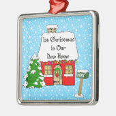 Eerste Kerstmis in Ons Nieuwe Huis Metalen Ornament (Links)