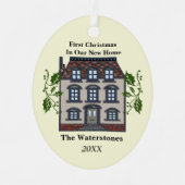 Eerste Kerstmis in ons nieuwe huis Metalen Ornament (Voorkant)