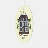 Eerste Kerstmis in ons nieuwe huis Metalen Ornament (Voorkant links)