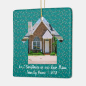 Eerste Kerstmis in ons nieuwe huis Persoonlijke fo Keramisch Ornament (Links)