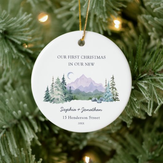 Eerste Kerstmis in ons nieuwe kerst Keramisch Ornament (Boom)