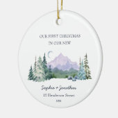 Eerste Kerstmis in ons nieuwe kerst Keramisch Ornament (Links)