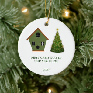 Eerste Kerstmis in ons nieuwe kerstfeest Keramisch Ornament
