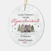 Eerste Kerstmis in ons nieuwe schattige appartemen Keramisch Ornament (Links)