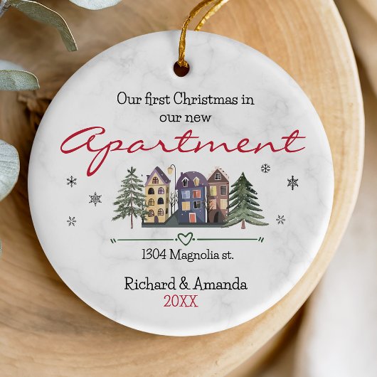 Eerste Kerstmis in ons nieuwe schattige appartemen Keramisch Ornament