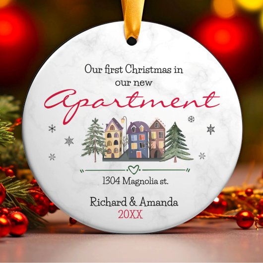 Eerste Kerstmis in ons nieuwe schattige appartemen Keramisch Ornament