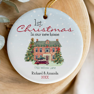 Eerste Kerstmis in ons nieuwe schattige huis Keramisch Ornament