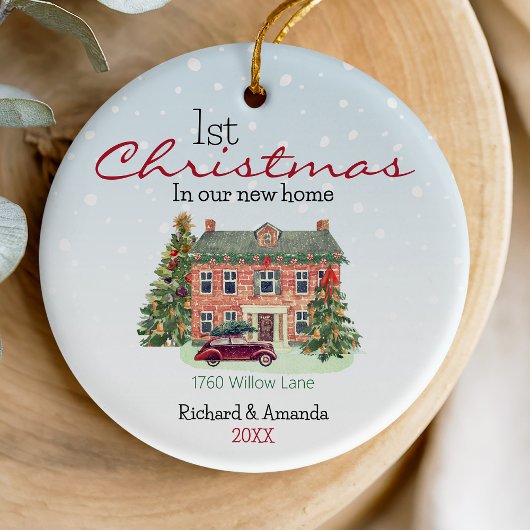 Eerste Kerstmis in ons nieuwe schattige huis Keramisch Ornament