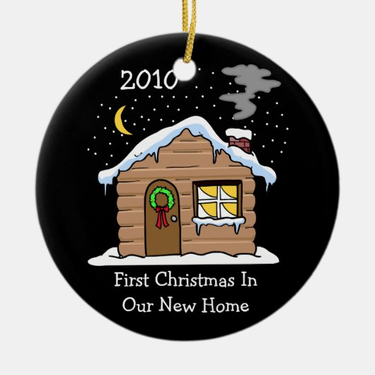 Eerste Kerstmis in ons nieuwe startpunt 2010 (Cabi Keramisch Ornament (Voorkant)