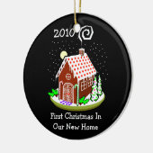 Eerste Kerstmis in ons nieuwe startpunt 2010 (ontb Keramisch Ornament (Links)