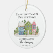 Eerste Kerstmis in ons nieuwe thuis Keramisch Ornament (Links)