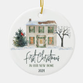 Eerste Kerstmis in ons nieuwe thuis Keramisch Ornament (Voorkant)