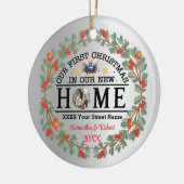 Eerste Kerstmis in ons nieuwe thuis Keramisch Ornament (Links)